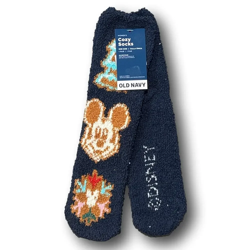 3/$20 Disney Mickey Mouse Christmas Holiday Funny Novelty Cozy Socks - NWT
